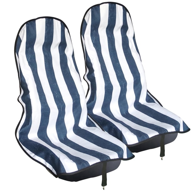 Funda de asiento de coche LoyaGour Blue Stripe impermeable, 2 unidades
