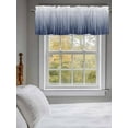 thumbnail image 3 of Blue Ombre Valances for Windows, Rod Pocket Kitchen Valance Curtains - Soft & Washable Small Window Treatment for Living Room,&nbsp;Bathroom, Gradient Line Pattern , 42x12 Inch, 1 Panel, 3 of 9