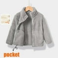 thumbnail image 2 of Posijego Kids Fleece Jacket with Pockets Boys Girls Winter Fuzzy Coat Zip up Long Sleeve Outerwear Coats, 2 of 4
