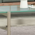thumbnail image 2 of Noble House Grantlee Acacia Wood Coffee Table with Tempered Glass Top, Gray Finish, 2 of 8