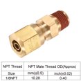 thumbnail image 3 of Unique Bargains Raccord de Tube de Compression en Laiton 1/8NPT x 1/4 Pieds Tube OD Adaptateur de Couplage Droit, 3 of 5