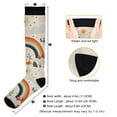 thumbnail image 3 of FORMRS Womens Knee High Socks Casual Long Thick Travel Daily Wear, 1 Pair, Cute Rainbow, 3 of 6