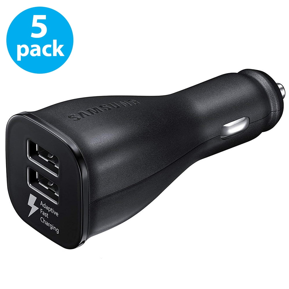 Samsung Adaptive Fast Charging (5Pack) Dual USB Car Charger Plug