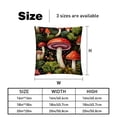thumbnail image 5 of Mushroom Velvet Throw Pillow Covers with Unique Patterns - Set of 2 Throw Pillow Inserts Included for Home Decor, 16x16, 18x18, 20x20 Inches, 5 of 6