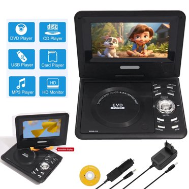 Magnavox 7-inch portable DVD/CD Player with Color TFT Screen & Remote ...