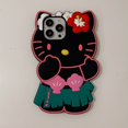 thumbnail image 1 of Sanrio-funda estereoscópica de Gel de sílice para IPhone, carcasa suave anticaída, Hello Kitty, modelos 14, 13, 12, 11 Pro Max, 14 Pro Fivean unisex, 1 of 2