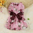 thumbnail image 2 of Chiens Robes d'Été Petite Robe Florale Robes de Mariée Jupe York Vêtements pour Chiot Chien de Compagnie, 2 of 5