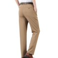 thumbnail image 2 of Middle-aged men's trousers, casual pants, high-waisted trousers, a pocket (thin section) Khaki 30, 2 of 4