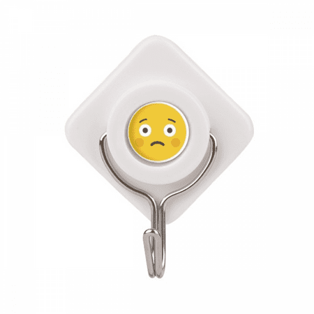 

Shy Yellow Cute Online Face Cartoon Adhesive Wall Hooks Hanging Self Sticky
