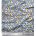 thumbnail image 1 of Soimoi Crepe Silk Fabric Leaves & Aster Floral Printed Fabric 1 Yard 42 Inch Wide, 1 of 3