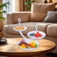thumbnail image 5 of Soporte de postres de plástico blanco de 3 niveles - bandeja resistente de 12,2" para servir frutas y aperitivos para fiestas, bodas y decoración de mesa de centro, 5 of 6