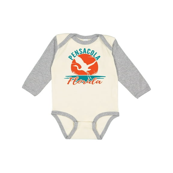 Inktastic Pensacola Florida Vacation Trip Boys or Girls Long Sleeve Baby Bodysuit