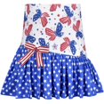 thumbnail image 3 of Sunny Fashion Girls Casual Dress July 4th Star Butterfly Cotton Short Sleeve 8 Years, 3 of 5