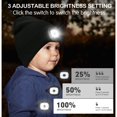 thumbnail image 3 of Kids LED Beanie Hat with Light, Gifts for Children Boys Girls Winter Soft Knitted Warm Lighted Hat USB Rechargeable 4 LED High Brightness Headlamp Cap (Fluorescent Green), 3 of 9
