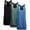 3pcs- Black + Deep Green + Navy Blue, variant on Women's 3 Pack Banded Bottom Workout Tank Tops Tummy Flattering Yoga Shirts Racerback Gym Clothes