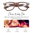 thumbnail image 2 of Clear Lens Non-Prescription Retro Nerd Glasses for Men Women Costume Cosplay Pretend Fake Eyewear, 2 of 6