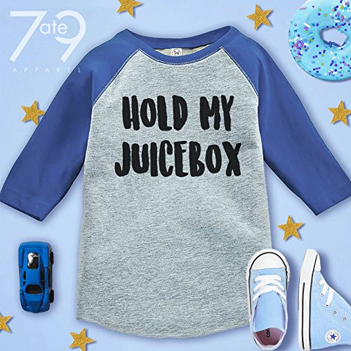 7 ate 9 Apparel Funny Kids Hold My Juicebox Funny Shirt Blue - image 4 of 4