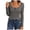 Black, variant on COMVALUE Women's Striped Henley Shirts Scoop Neck Button Front Long Sleeve Tee Fitted Tops (Grey, L)