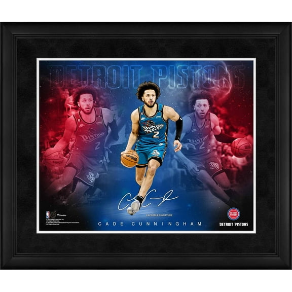 Collectible Cade Cunningham Detroit Pistons Facsimile Signature Framed 16" x 20" Stars of the Game Collage
