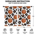 thumbnail image 2 of Blackout Kids Curtains,White Leopard Basketballs Pattern Childrens Insulated Curtains Set Of 2,Bedroom Essentials,Toddler Room Decor 42"x63", 2 of 5