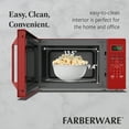 thumbnail image 3 of Farberware 1.1 cu ft Microwave Oven,1000W Countertop Microwave Oven with Auto Cook Menu, Red, 3 of 4