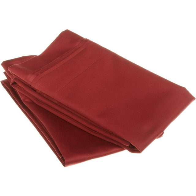 1000Thread Count 100 Egyptian Cotton Classy Solid Pillowcase Set Burgundy / King