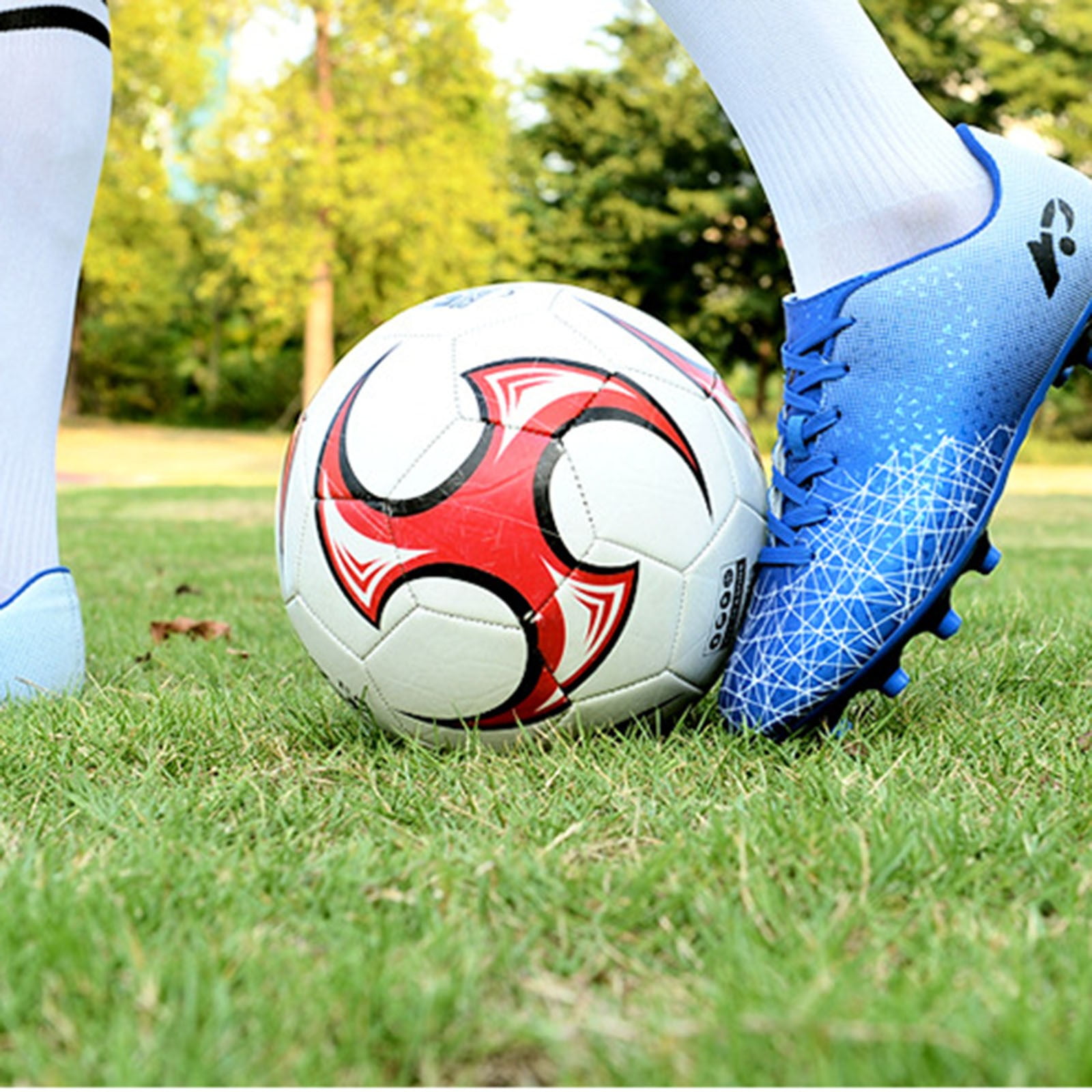 Outdoor Firm Ground Kids Soccer Cleats Athletic Football Shoes For