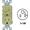 Ivory, variant on Leviton 120 120V Duplex Receptacle in White — UL Listed for US Residential Electrical Code Compliance, Drop-in NEC-Standard Wiring