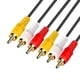 thumbnail image 5 of Cable AV Sincero con conector RCA de 3 colores macho a macho para decodificador DVD TV PVC 15 metros, 5 of 10