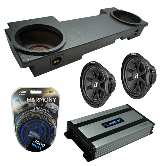 02-13 Chevy Silverado HD Crew Truck Kicker C12 Dual 12" Rhino Sub Box HA-A800.1