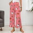 thumbnail image 2 of Hello Kitty Women Pajama Pants Comfy Pj Bottoms Soft Printed Lounge Pant with Pockets, 2 of 7
