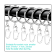 thumbnail image 4 of 50 Pieces Metal Curtain Rings, Curtain Hanging Rings and Plastic Curtain Hooks, Curtain Rings for Window Curtain,Silver, 4 of 5