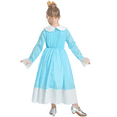 thumbnail image 4 of Girls Princess Costume Set, Dress Crown Suit for Kids, Children's Fancy Birthday Party Gift Blue 3-4T, 4 of 5