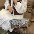thumbnail image 1 of Bolso Hombro Lentejuelas Bag Bolso Brillante Bag Pu Hand Bolshuss para Mujeres (plata), 1 of 8