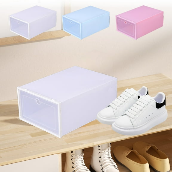 Gifts Clearance Transparent Plastic Shoe Box Organizer Shoe Box Flip Lid Drawer Shoe Box Household Shoe Organizer Thickened