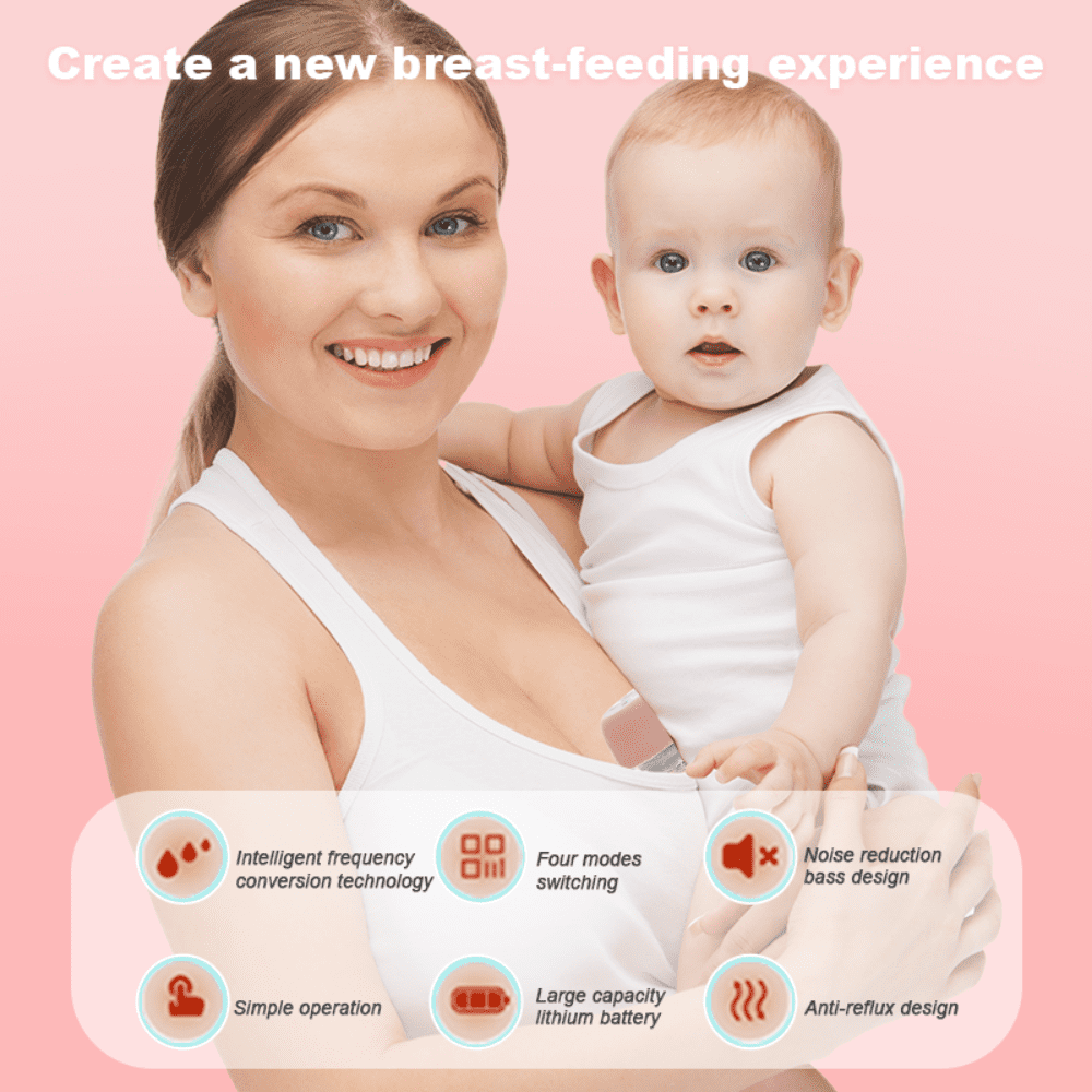 Portable Breast Pump - Ultra Quiet, 4 Modes, Anti-Backflow, Long-Lasting Battery, Hospital-Grade Efficiency
