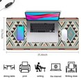 thumbnail image 5 of Long Mouse Pads for Desk,Brown Triangular Geometric Pattern Desk Mats on Top Of Desks, Desk Mouse Pad Extra Large with 3mm Non-Slip Base and Stitched Edge for Gaming,Office,Work,Home 35.4"x15.7", 5 of 6