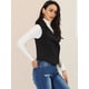 thumbnail image 4 of Chaleco de gamuza sintética para mujer, chaqueta de motorista sin mangas informal Negro L, 4 of 6