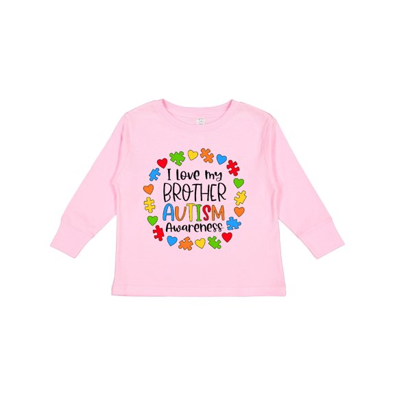 Inktastic I Love my Brother Autism Awareness Boys or Girls Long Sleeve Toddler T-Shirt
