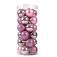 thumbnail image 3 of Christmas Tree Ball Ornaments 24 Pcs Hanging Ball for Indoor and Outdoor Happy Time Christmas Decor Xmas Decorations Set Christmas Ball Ornaments Tree Pink, 3 of 3