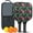 Pioneer Flower Floral, variant on Pickleball Paddles Set,Pioneer Flower Floral Print Pattern Fiberglass Surface Pickleball Racket Set with 2 Indoor Outdoor Pickleball Balls and Pickleball Bag,Pickle-ball Equipment