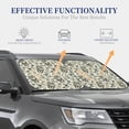 thumbnail image 4 of Xecao Skull with Cash for Foldable Car Sun Shades (2-Pack) offer sun protection with an easy-fold design for convenient windshield shading., 4 of 7