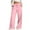 Pink, variant on Inleife Womens Pants Fashion Womens Casual Solid Color Pants Straight Wide Leg Trousers Pants