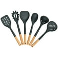 thumbnail image 1 of Espátula de silicona con mango de madera Utensilios de cocina de silicona Espátula de cocina Juego de 6 utensilios de cocina, 1 of 6