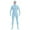 Light blue, variant on TEVEQ Men's and Women's Bodysuit Costume Stretchy Spandex Unitard Halloween Cosplay Full Body Suit Skin Suit Halloween Costume Man Tights Stage Black Man Performance Costume Light Blue 160Cm