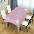 thumbnail image 4 of Yayeee Tablecloths 54" x 54" Rectangle Wrinkle Resistant Party Table Cover, Ice Cream Rainbow Pattern, 4 of 8