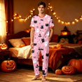 thumbnail image 2 of Halloween Matching Pajamas Set for Family Funny Print Jammies PJs Holiday Sleepwear Loungewear for Women/Men Men XXL, 2 of 6