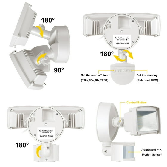 Solla Dual Head Motion Sensor Led Security Light With A Solar Panel Solla Dual Head Motion Sensor Led Security Light With A Solar Panel 950 Lm 5000k Daylight 3 Modes Adjule And Detector Ip65 Waterproof Flood
