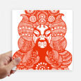 thumbnail image 1 of Papier Découpé Pékin Opera Tête Chinois Autocollant Tags Mur Image Ordinateur Portable Décalque Auto-Adhésif, 1 of 1