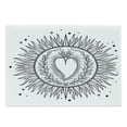 thumbnail image 1 of Alchemy Cutting Board, Sketch Graphic of Flourish Heart Centered Sun Abstract Art, Decorative Tempered Glass Cutting and Serving Board, in 3 Sizes, by Ambesonne, 1 of 2